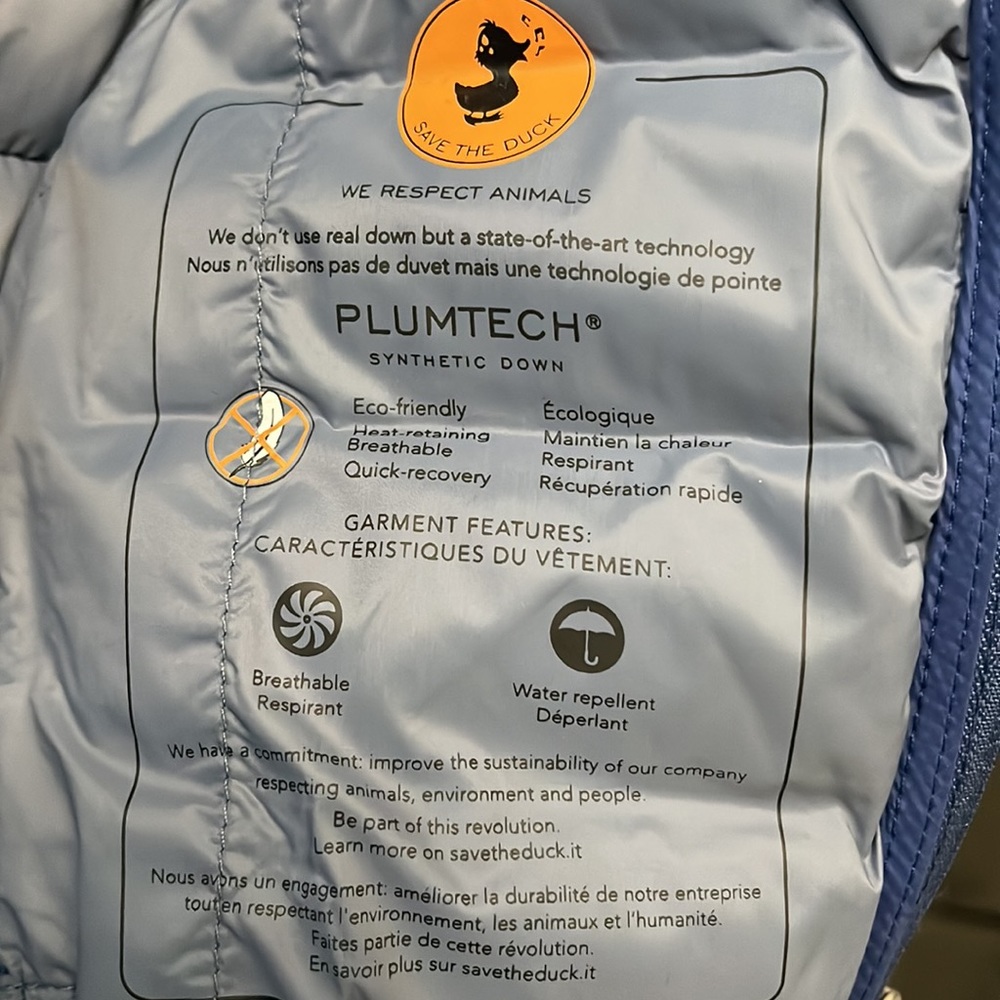 NWOT Save The Duck Lightweight Puffer Jacket Kids 4 - Picture 17 of 17